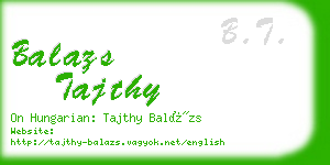 balazs tajthy business card